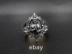 925 Sterling Silver Thao WetSuwan Protect Ring Thai Buddha Amulet Jewelry