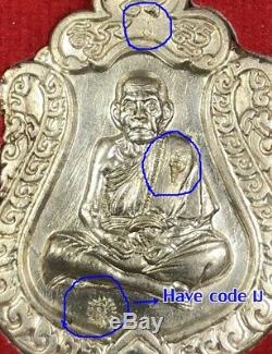 A coin LP MHUN, Wat Banjan, Thailand, Have code very clear, Thai Buddha Amulet