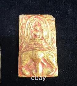 A collection of Buddhist Amulets Thailand Burma monastery gold leaf Elephant art