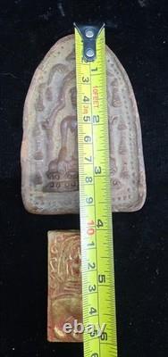 A collection of Buddhist Amulets Thailand Burma monastery gold leaf Elephant art