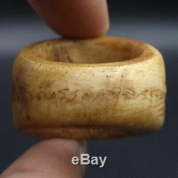 ANCIENT BONE RING 21.9 mm SOMDEJ BUDDHA JARN YANT LP TIM Real THAI AMULET