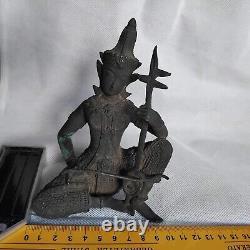 ANTIQUE THAI BUDDHA Amulet Talisman Rare Playing Musical Musician angel statue