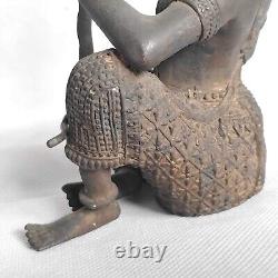 ANTIQUE THAI BUDDHA Amulet Talisman Rare Playing Musical Musician angel statue