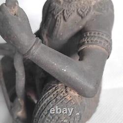 ANTIQUE THAI BUDDHA Amulet Talisman Rare Playing Musical Musician angel statue