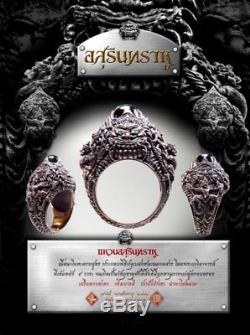 ASURA RING LP THONGCHAI WAT TRIMIT SILVER 925 Thai BUDDHA Amulet REAL RARE