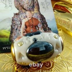 Amulet Leklai Thai Heal good 3.5 Takrut Lp Somporn Buddha Protect Lucky Wealth