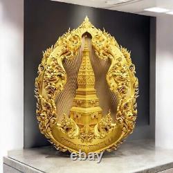 Amulet Phra Buddha Miracle Gold Plated Bronze Mantra Pratat Phanom Pagoda Rare