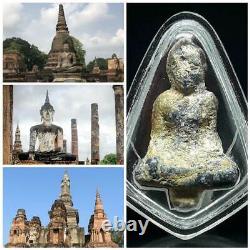 Ancient Antique Thai Buddha Amulet Phra Kru Ayutthaya Period Old Rare Thailand
