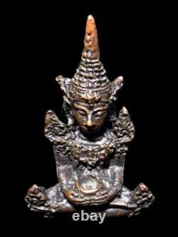 Ancient Bronze Buddha, Phra Rattan Parng Aum Bathr, Thai Amulet Talisman Pendant