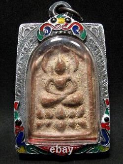 Ancient Buddha LP Boon Phra Somdej Lotus Base Figure Thai Amulet
