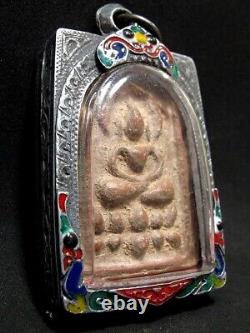 Ancient Buddha LP Boon Phra Somdej Lotus Base Figure Thai Amulet