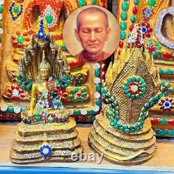 Ancient Buddha Statue Naga Eye Protection 7head Toh WatRaKang Thai Amulet #18199