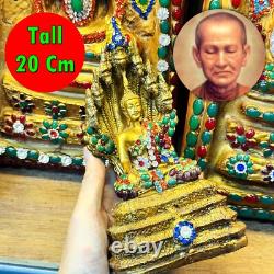 Ancient Buddha Statue Naga Eye Protection 7head Toh WatRaKang Thai Amulet #18199