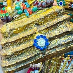 Ancient Buddha Statue Naga Eye Protection 7head Toh WatRaKang Thai Amulet #18199