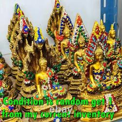 Ancient Buddha Statue Naga Eye Protection 7head Toh WatRaKang Thai Amulet #18199