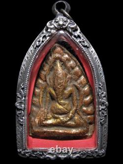 Ancient Ganesha Buddha in Arch, Wat Ratchaburana Ayutthaya, Thai Amulet