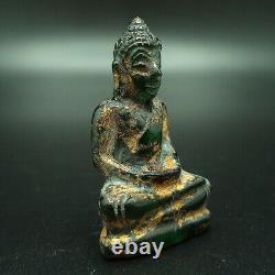 Ancient Green Gemstone Kru Hod Buddha Meditate From Shengmai Real Thai Amulet