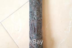 Ancient Holy Sword Samrit Bronze Angkor Wat Khmer Buddha Thai Amulet #7061A