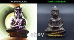Ancient Purple Gemstone Kru Hod Buddha Samathi From Shengmai Real Thai Amulet