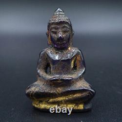 Ancient Purple Gemstone Kru Hod Buddha Samathi From Shengmai Real Thai Amulet