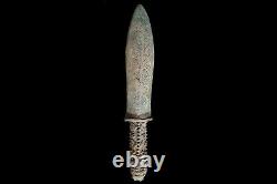 Ancient Samrit Bronze Knife Dagger Angkor Wat Khmer Buddha Thai Amulet #aa2524a