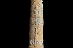 Ancient Samrit Bronze Long Sword Angkor Wat Khmer Buddha Thai Amulet #aa2425a