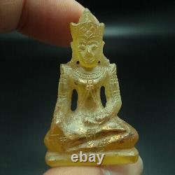 Ancient Yellow Gemstone Kru Hod Armor Buddha North Shengmai Real Thai Amulet