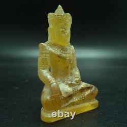 Ancient Yellow Gemstone Kru Hod Armor Buddha North Shengmai Real Thai Amulet