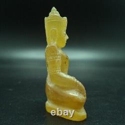 Ancient Yellow Gemstone Kru Hod Armor Buddha North Shengmai Real Thai Amulet