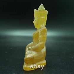 Ancient Yellow Gemstone Kru Hod Armor Buddha North Shengmai Real Thai Amulet