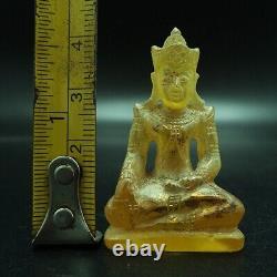 Ancient Yellow Gemstone Kru Hod Armor Buddha North Shengmai Real Thai Amulet