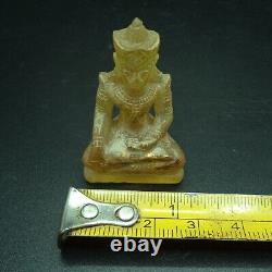 Ancient Yellow Gemstone Kru Hod Armor Buddha North Shengmai Real Thai Amulet