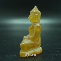 Ancient Yellow Gemstone Kru Hod Buddha Meditate North Shengmai Real Thai Amulet