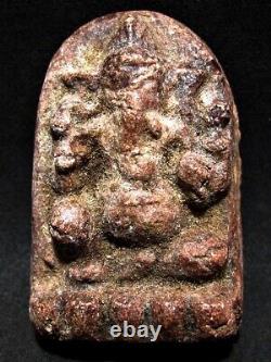 Antique 16/17th C Terracotta Buddha Ganesha Figure Thai Amulet