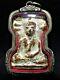 Antique 16th C Bronze Phra Mahaesuan Top 5 Nuea-Chin Figure Thai Buddha Amulet