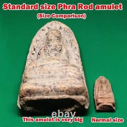Antique Ancient Big Size Phra Rod Lamphun Thailand Powerful Thai Buddha Amulet