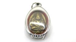Antique Brass LP Boon Cast Thai Amulet Pendant Phra Buddha Chinnarat BE 2450