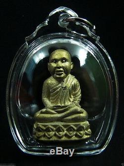 Antique Bronze Buddha Statue LP Thuad Lor Boran Model Thai Amulet Pendant BE2542