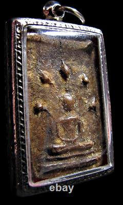 Antique Buddha LP Boon Phra Nak Prok Figure Thai Amulet