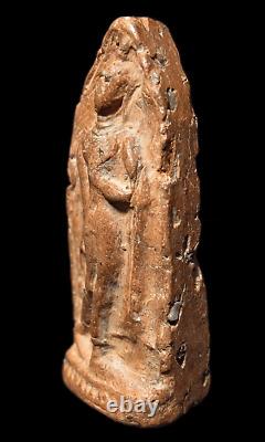Antique Buddha Phra Kamphaeng Khao Figure Thai Amulet 15/16th C