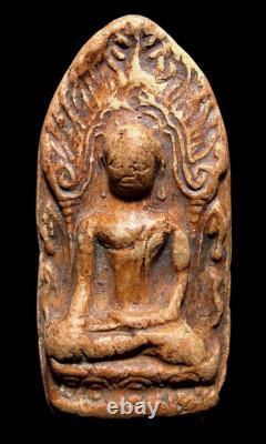 Antique Buddha Phra Lue Khong Figure Thai Amulet 16th C