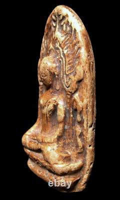 Antique Buddha Phra Lue Khong Figure Thai Amulet 16th C