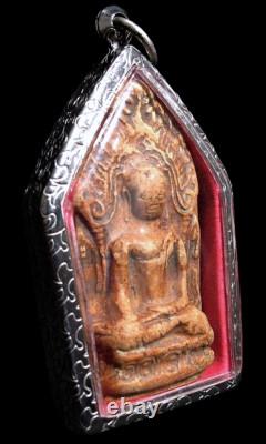 Antique Buddha Phra Lue Khong Figure Thai Amulet 16th C