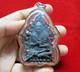 Antique Large Buddha Somdej Toh Thai Amulet Pendant Black Bronze Acrylic Case
