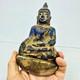Antique Leklai Quartz Crystal Buddha Statue Blue Stone KruHod Thai Amulet #17978