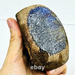 Antique Leklai Quartz Crystal Buddha Statue Blue Stone KruHod Thai Amulet #17978