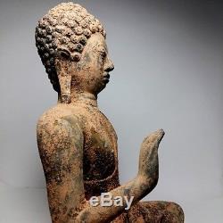 Antique Magnificent Bronze Buddha Art Dvaravati Asian Statues Thai Amulet
