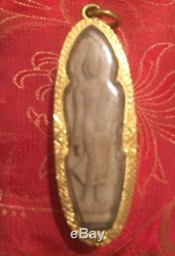 Antique Old Thai Buddha Amulet In 22k Gold