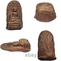 Antique Phra Khong Lamphun Benjapakee Relic c. 1200 Thai Buddha Amulet