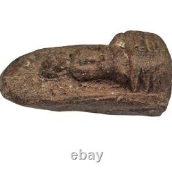 Antique Phra Khong Lamphun Benjapakee Relic c. 1200 Thai Buddha Amulet